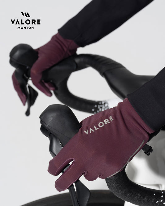 Dark purple thermal cycling gloves