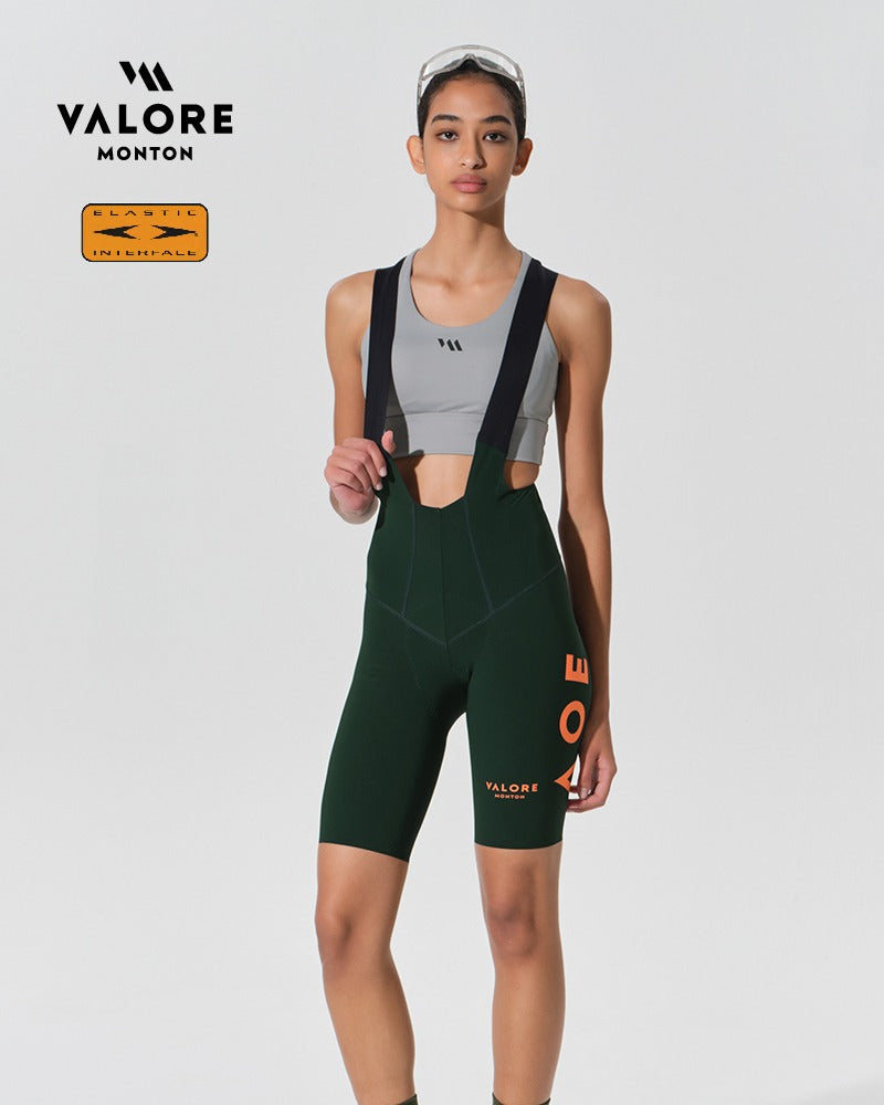 womens cycling bib shorts green