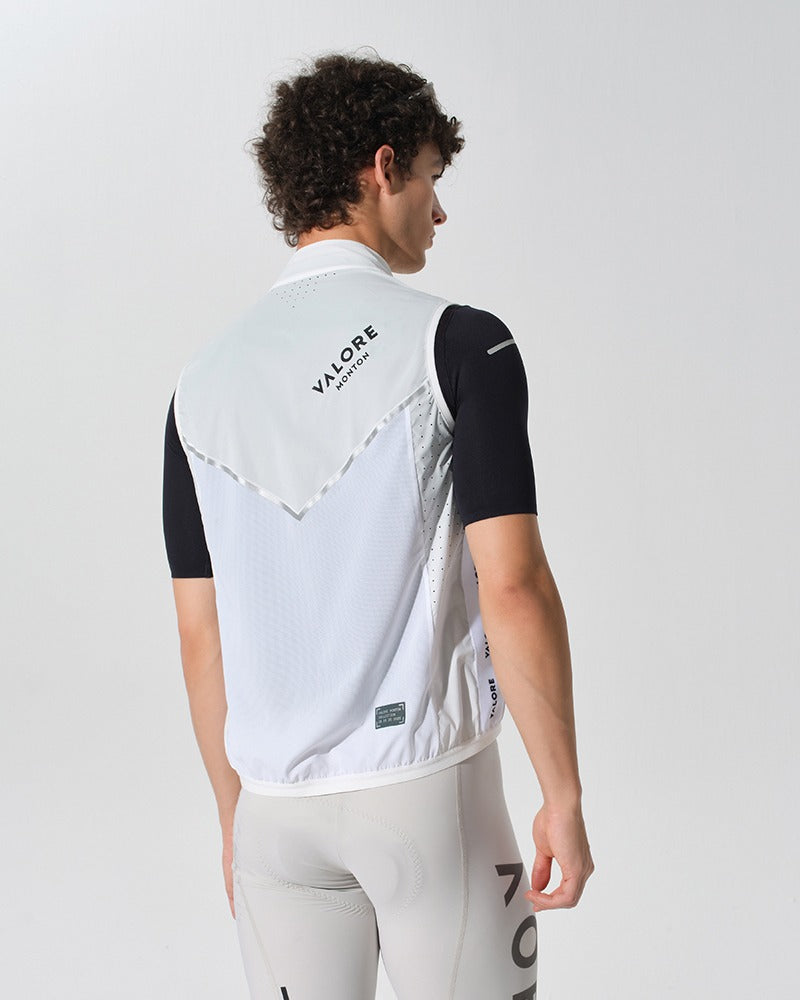 white cycling vest