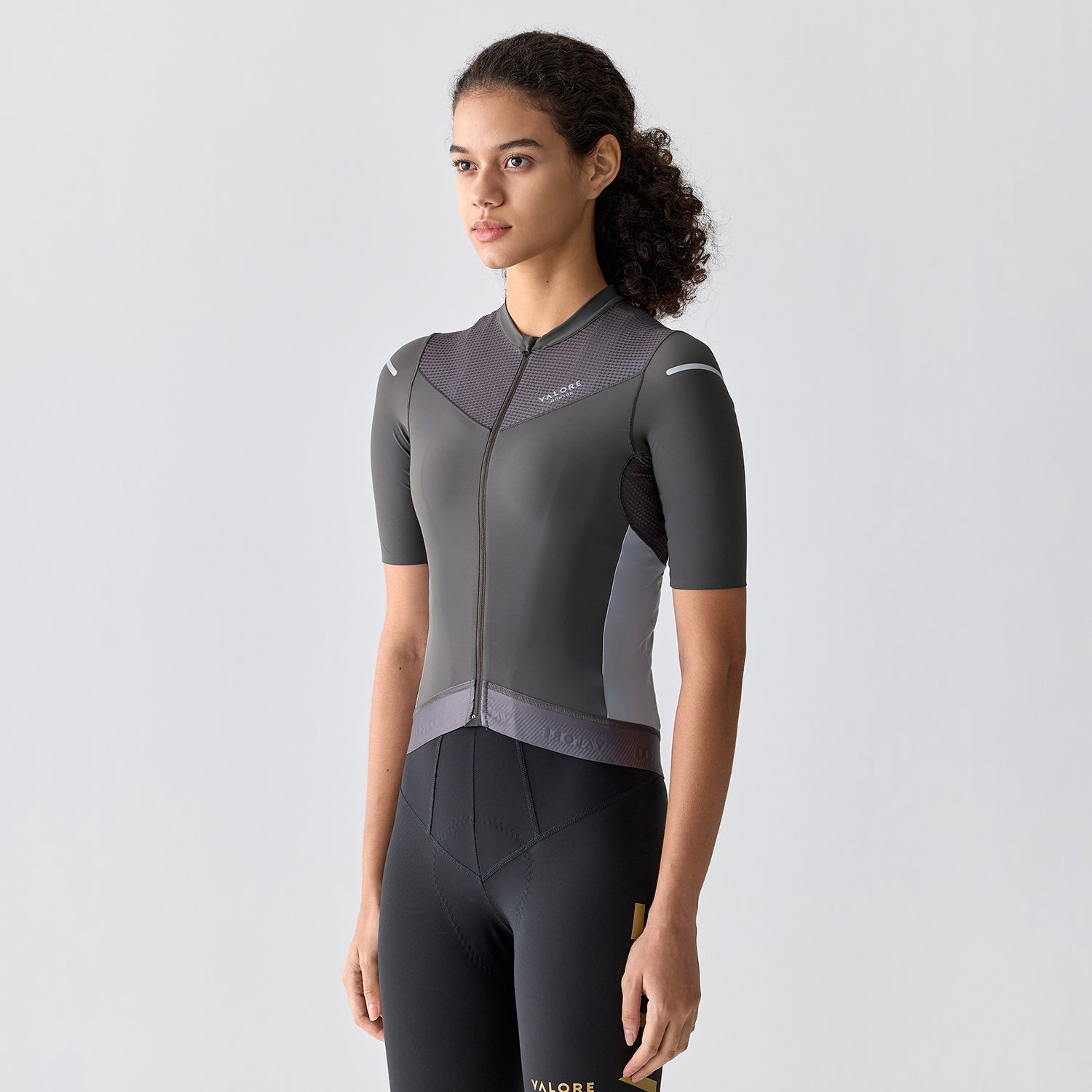 grey cycling jersey womens