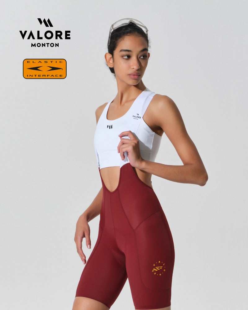 womens cycling bib shorts red
