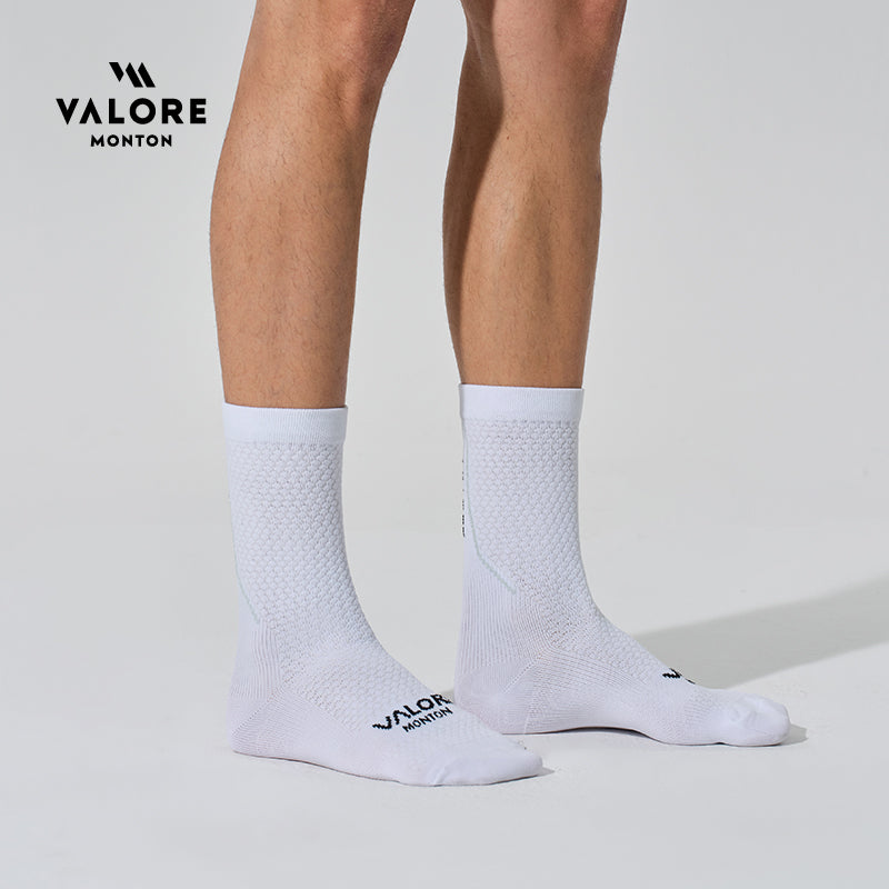 white cycling socks