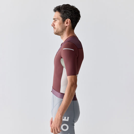 purple cycling jersey mens