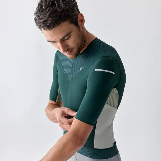 green cycling jersey