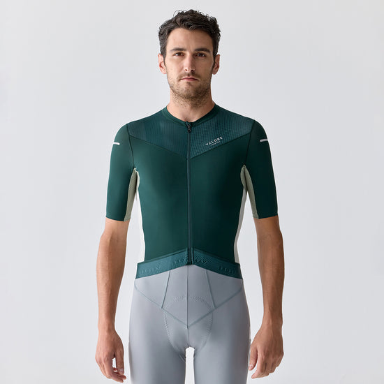 green cycling jersey
