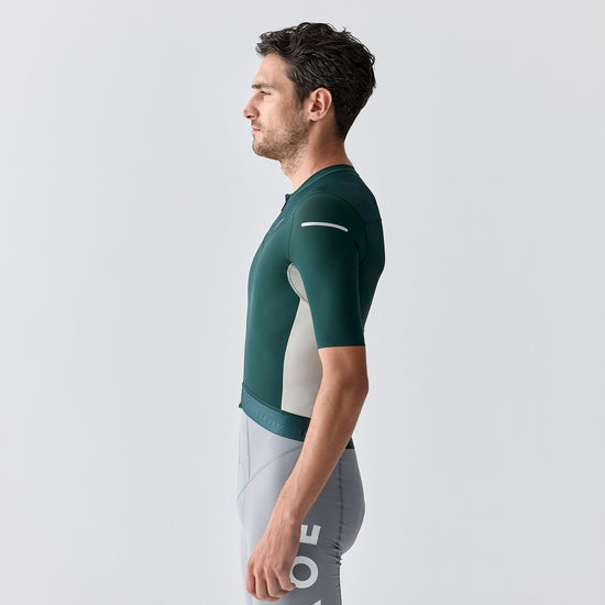 dark green cycling jersey