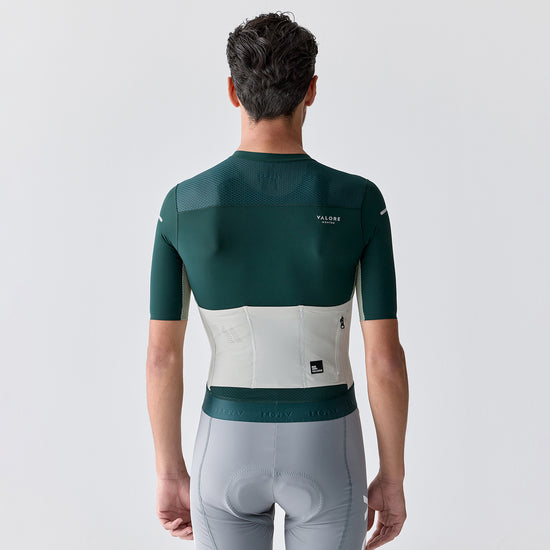 dark green cycling jersey