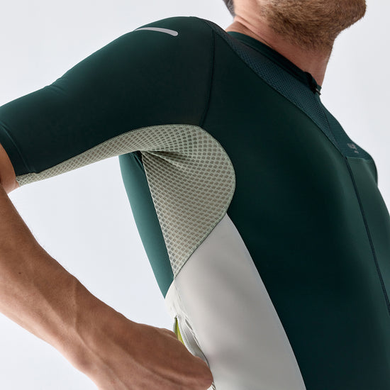 mens green cycling jersey
