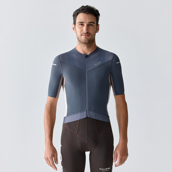 blue cycling jersey mens