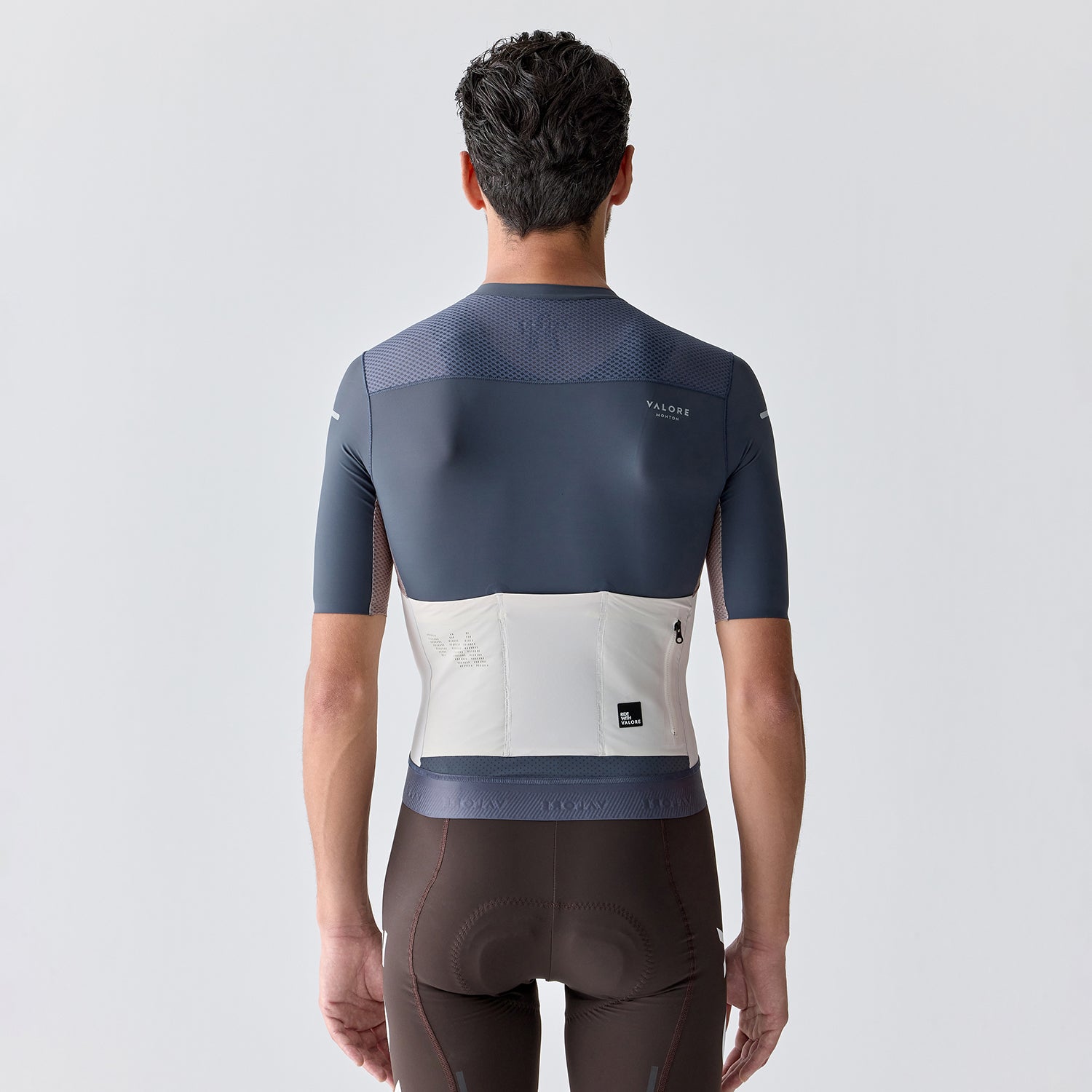 blue cycling jersey mens
