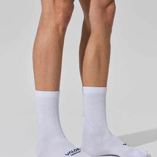 white cycling socks