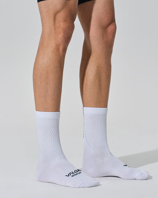white cycling socks
