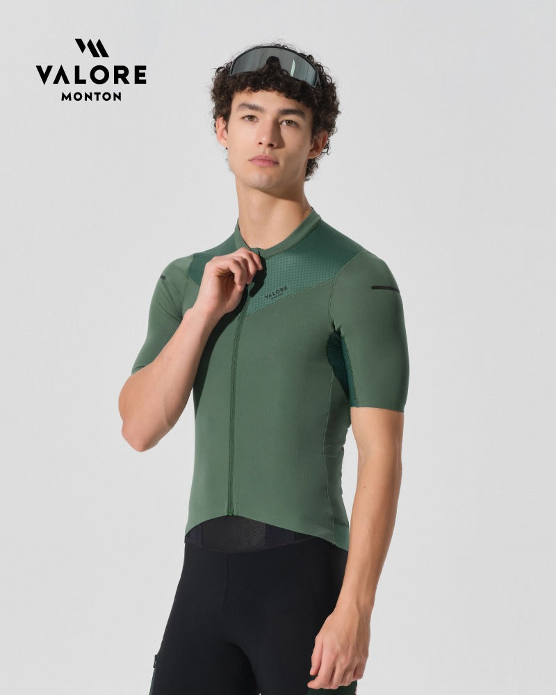 green cycling jersey