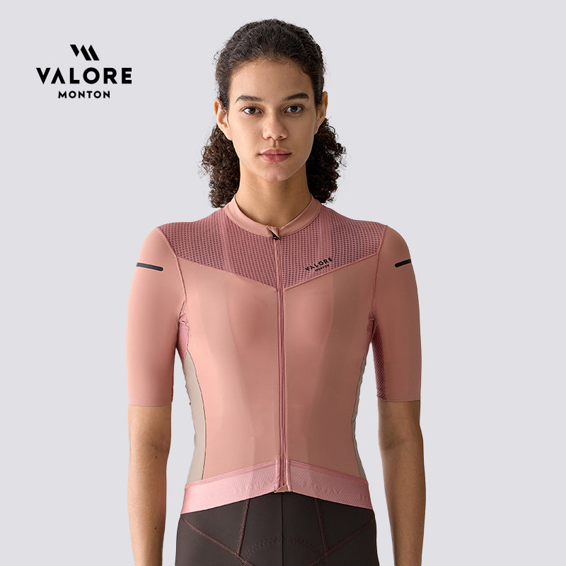 pink cycling jersey women's