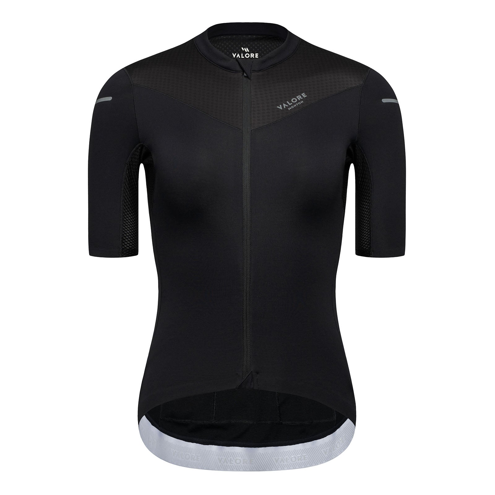 merino cycling jersey women's black