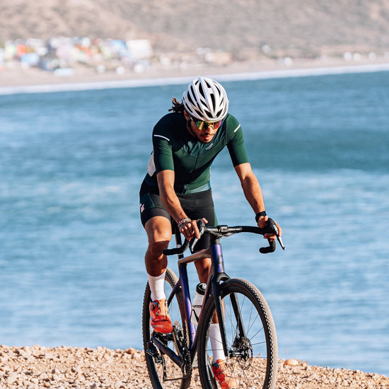 green cycling jersey