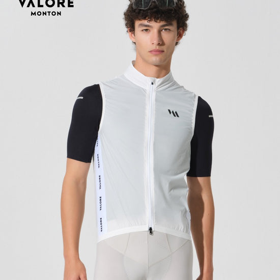 white cycling vest