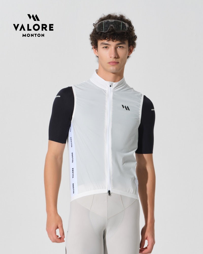 white cycling vest