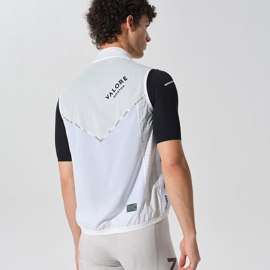 white cycling vest