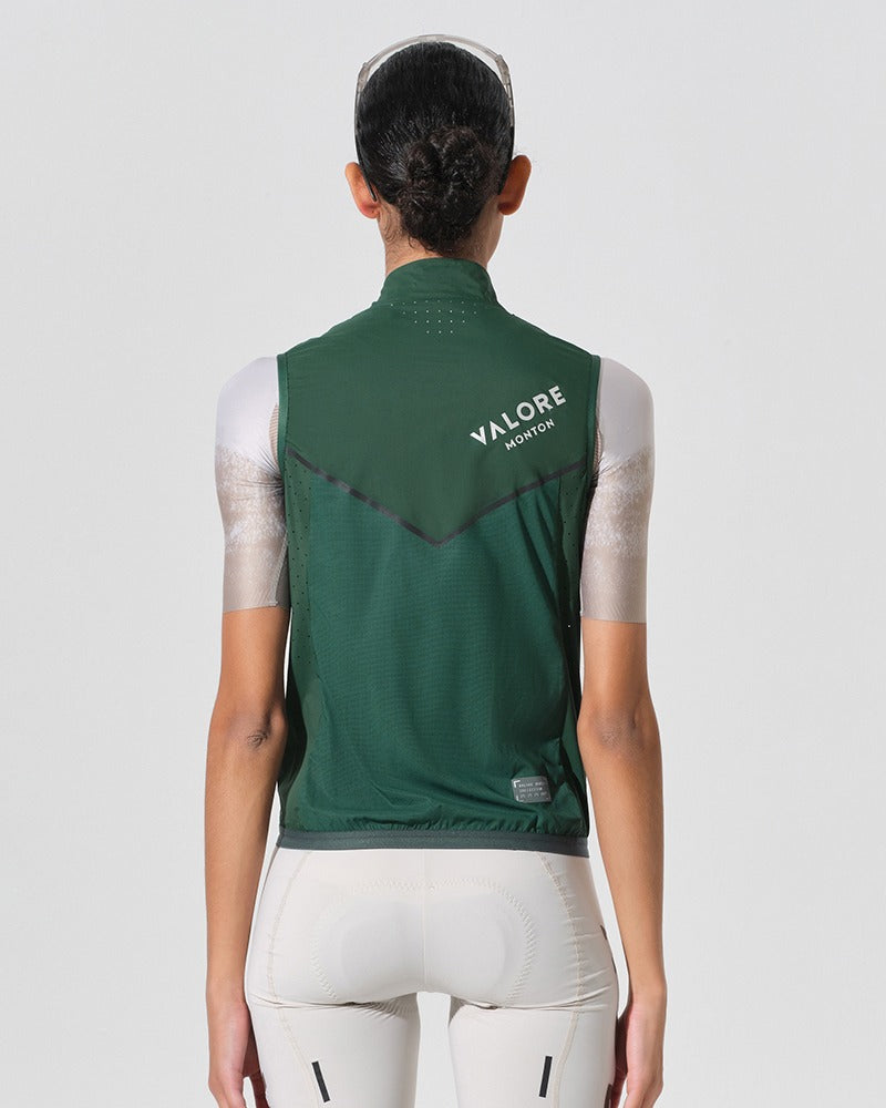 womens cycling vest green
