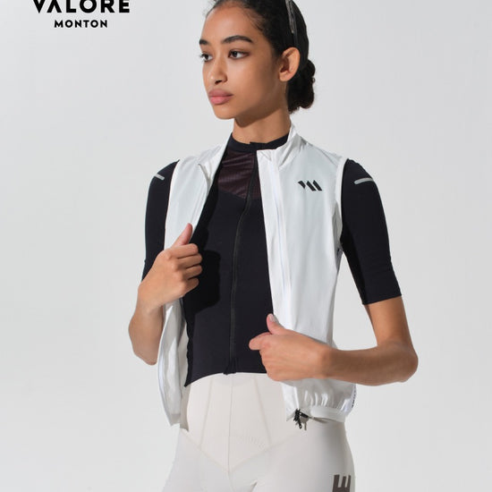 white cycling vest