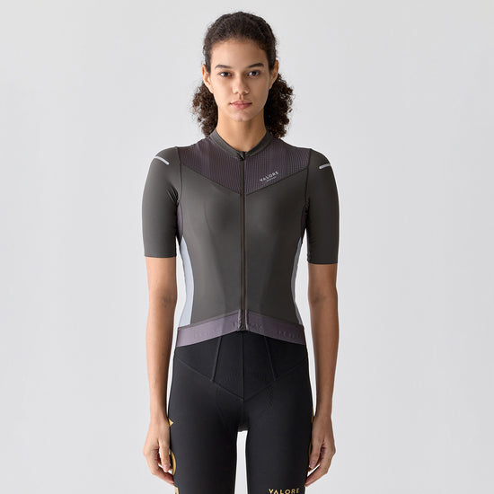 grey cycling jersey womens