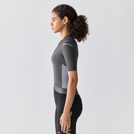grey cycling jersey womens