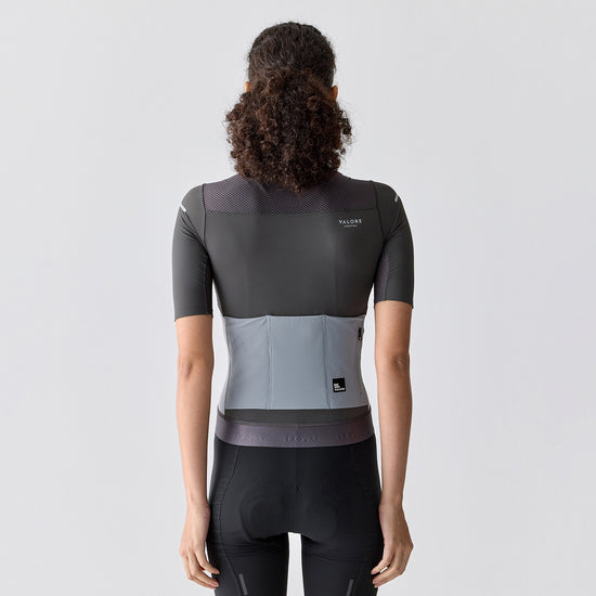 grey cycling jersey womens