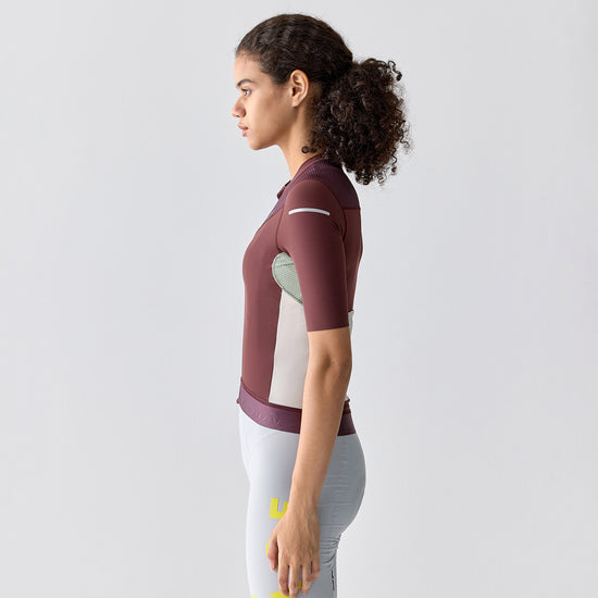 purple cycling jersey women's